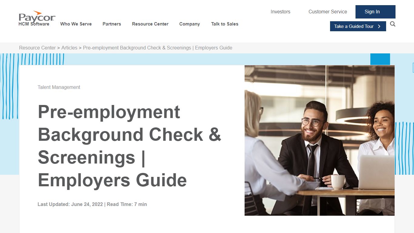 Employers Guide to Pre-employment Background Check & Screenings - Paycor